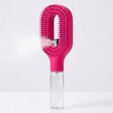 The Mist Ritual Brush in Rose — vivid rose red, front view on white background
